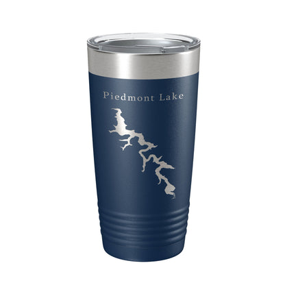 Piedmont Lake Map Tumbler Travel Mug Insulated Laser Engraved Coffee Cup Ohio 20 oz-8