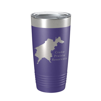 Crane Prairie Reservoir Tumbler Lake Map Travel Mug Insulated Laser Engraved Coffee Cup Oregon 20 oz-15