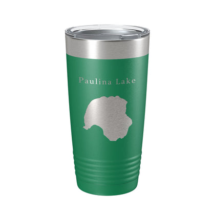 Paulina Lake Map Tumbler Travel Mug Insulated Laser Engraved Coffee Cup Oregon 20 oz-9