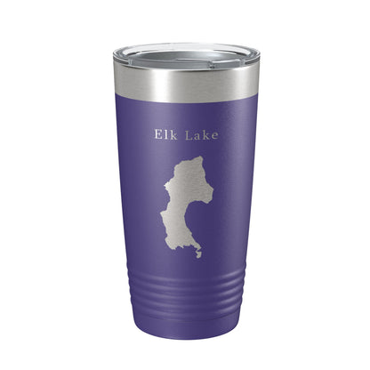 Elk Lake Map Tumbler Travel Mug Insulated Laser Engraved Coffee Cup Oregon 20 oz-15