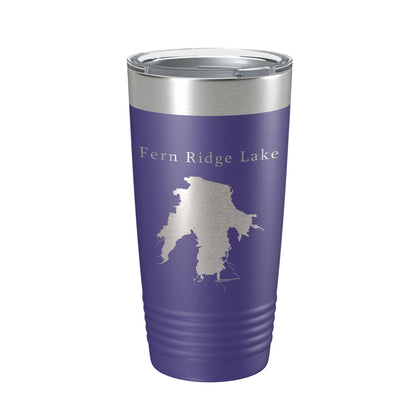 Fern Ridge Lake Map Tumbler Travel Mug Insulated Laser Engraved Coffee Cup Oregon 20 oz-15
