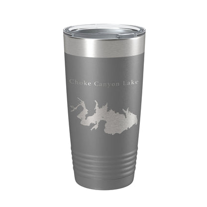 Choke Canyon Lake Map Tumbler Travel Mug Insulated Laser Engraved Coffee Cup Texas 20 oz-16