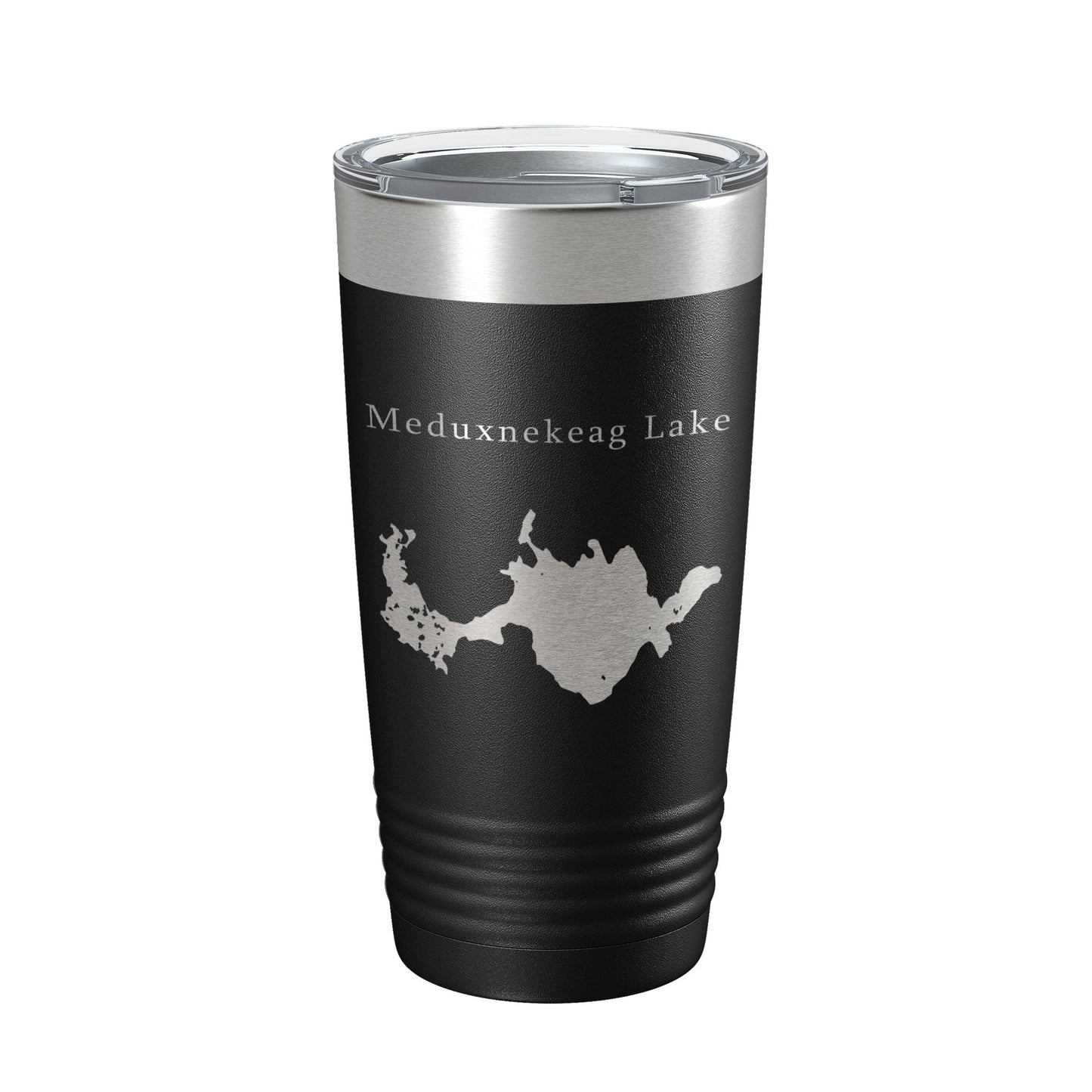 Meduxnekeag Lake Map Tumbler Travel Mug Insulated Laser Engraved Coffee Cup Maine 20 oz-0