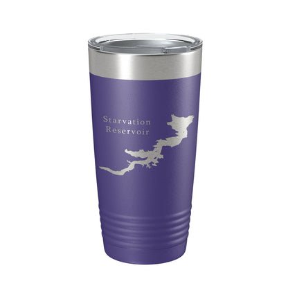 Starvation Reservoir Tumbler Lake Map Travel Mug Insulated Laser Engraved Coffee Cup Utah 20 oz-15