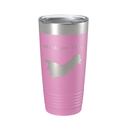 Muskegon Lake Map Tumbler Travel Mug Insulated Laser Engraved Coffee Cup Michigan 20 oz-14