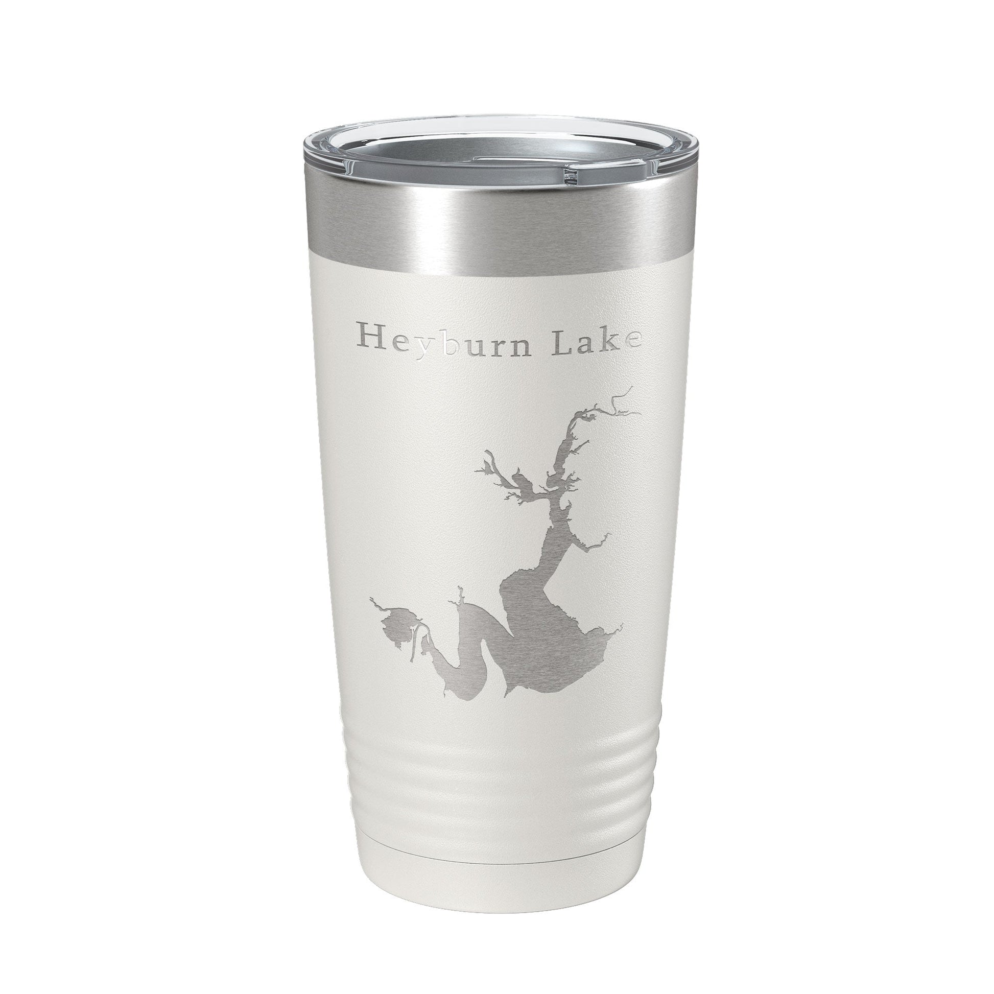 Heyburn Lake Map Tumbler Travel Mug Insulated Laser Engraved Coffee Cup Oklahoma 20 oz-1