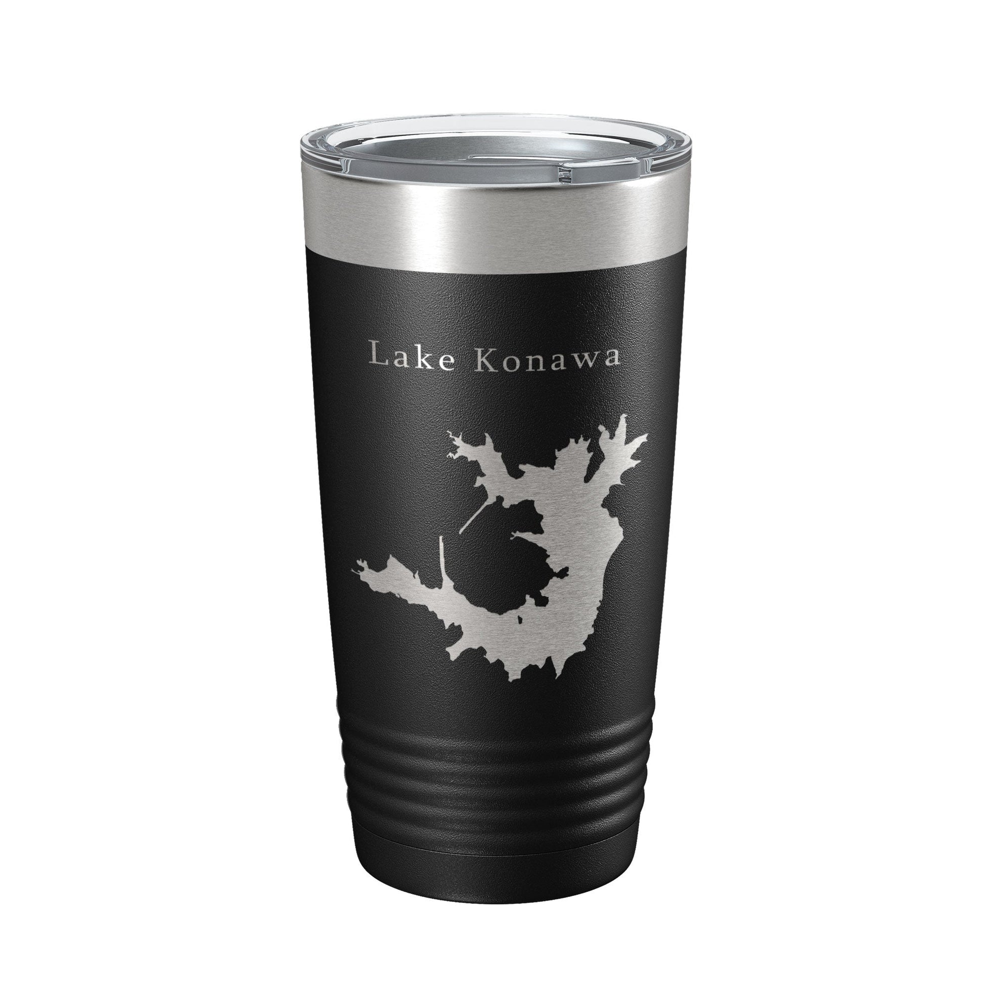 Lake Konawa Map Tumbler Travel Mug Insulated Laser Engraved Coffee Cup Oklahoma 20 oz-5