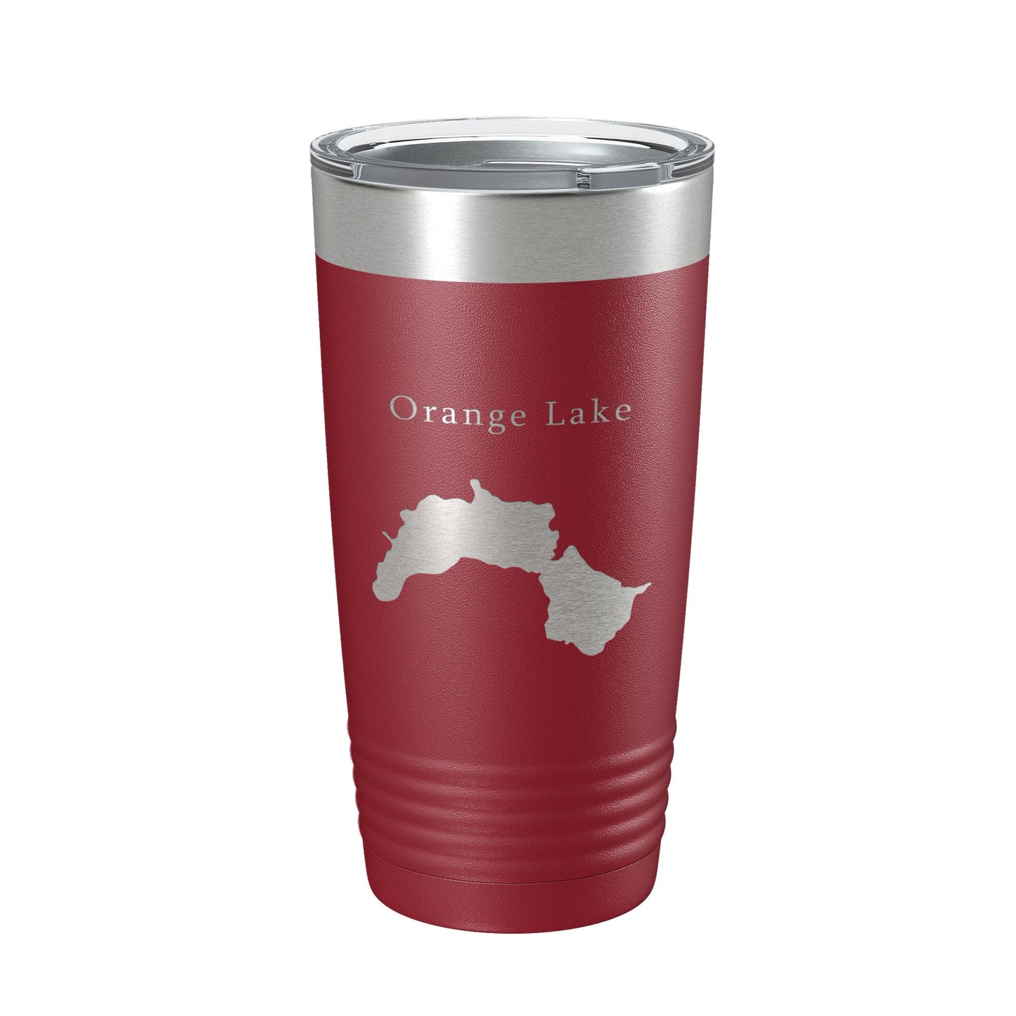 Orange Lake Map Tumbler Travel Mug Insulated Laser Engraved Coffee Cup Maine 20 oz-18