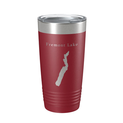 Fremont Lake Map Tumbler Travel Mug Insulated Laser Engraved Coffee Cup Wyoming 20 oz-18
