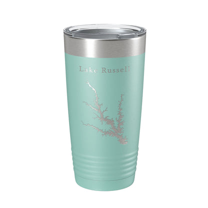 Lake Russell Map Tumbler Travel Mug Insulated Laser Engraved Coffee Cup Richard B. Georgia South Carolina 20 oz-12