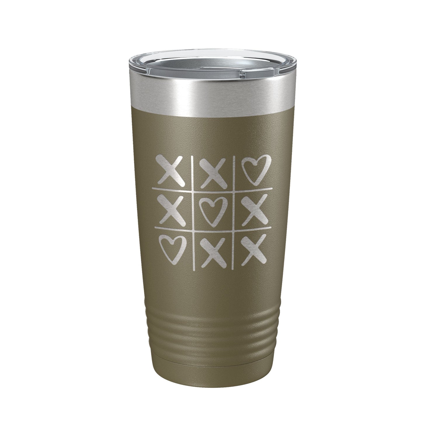 Valentine's Day Tumbler Tic Tac Toe Hearts Travel Mug Insulated Laser Engraved Coffee Cup 20 oz-21