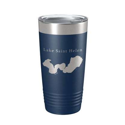 Lake Saint Helen Map Tumbler Travel Mug Insulated Laser Engraved Coffee Cup Michigan 20 oz-8