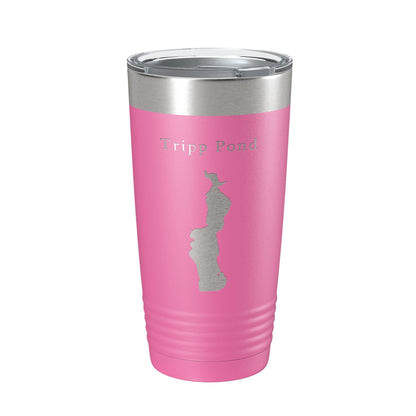 Tripp Pond Tumbler Lake Map Travel Mug Insulated Laser Engraved Coffee Cup Maine 20 oz-11