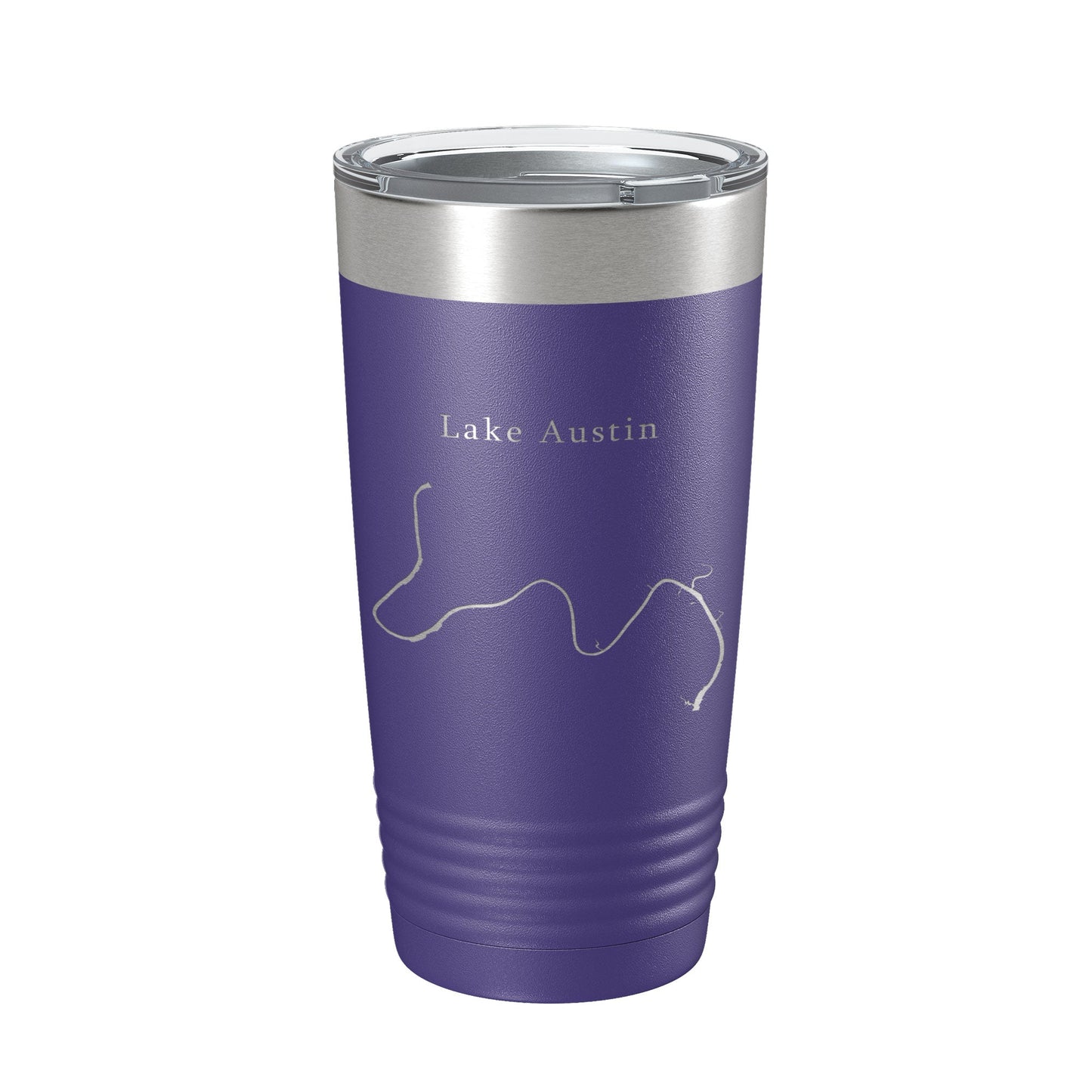 Lake Austin Map Tumbler Travel Mug Insulated Laser Engraved Coffee Cup Texas 20 oz-15