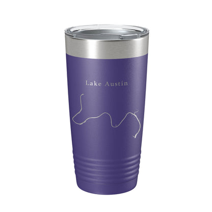 Lake Austin Map Tumbler Travel Mug Insulated Laser Engraved Coffee Cup Texas 20 oz-15