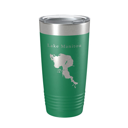 Lake Manitou Map Tumbler Travel Mug Insulated Laser Engraved Coffee Cup Indiana 20 oz-9