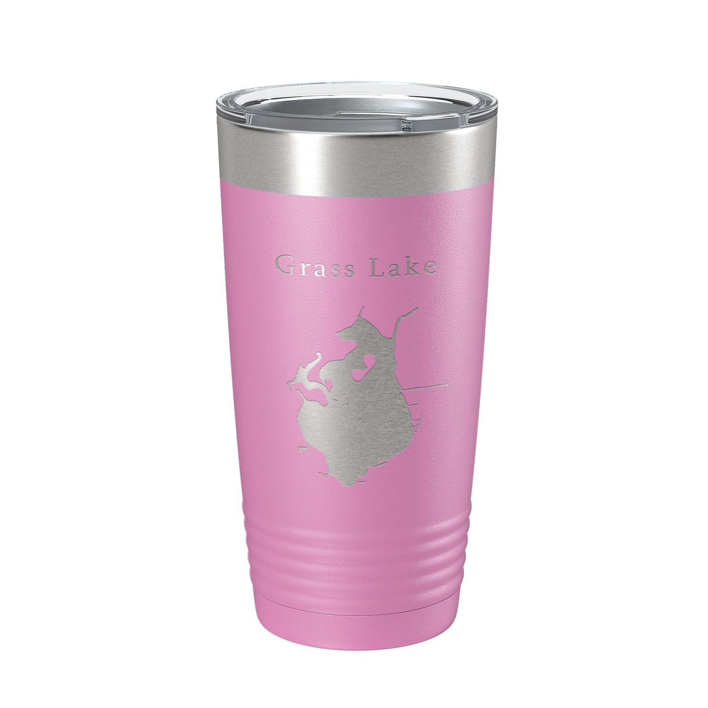 Grass Lake Map Tumbler Travel Mug Insulated Laser Engraved Coffee Cup Illinois 20 oz-14