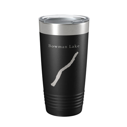Bowman Lake Map Tumbler Travel Mug Insulated Laser Engraved Coffee Cup Montana 20 oz-5