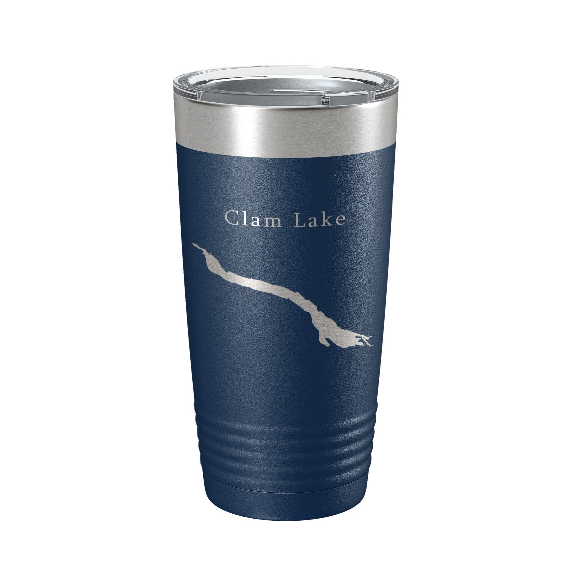 Clam Lake Map Tumbler Travel Mug Insulated Laser Engraved Coffee Cup Michigan 20 oz-2