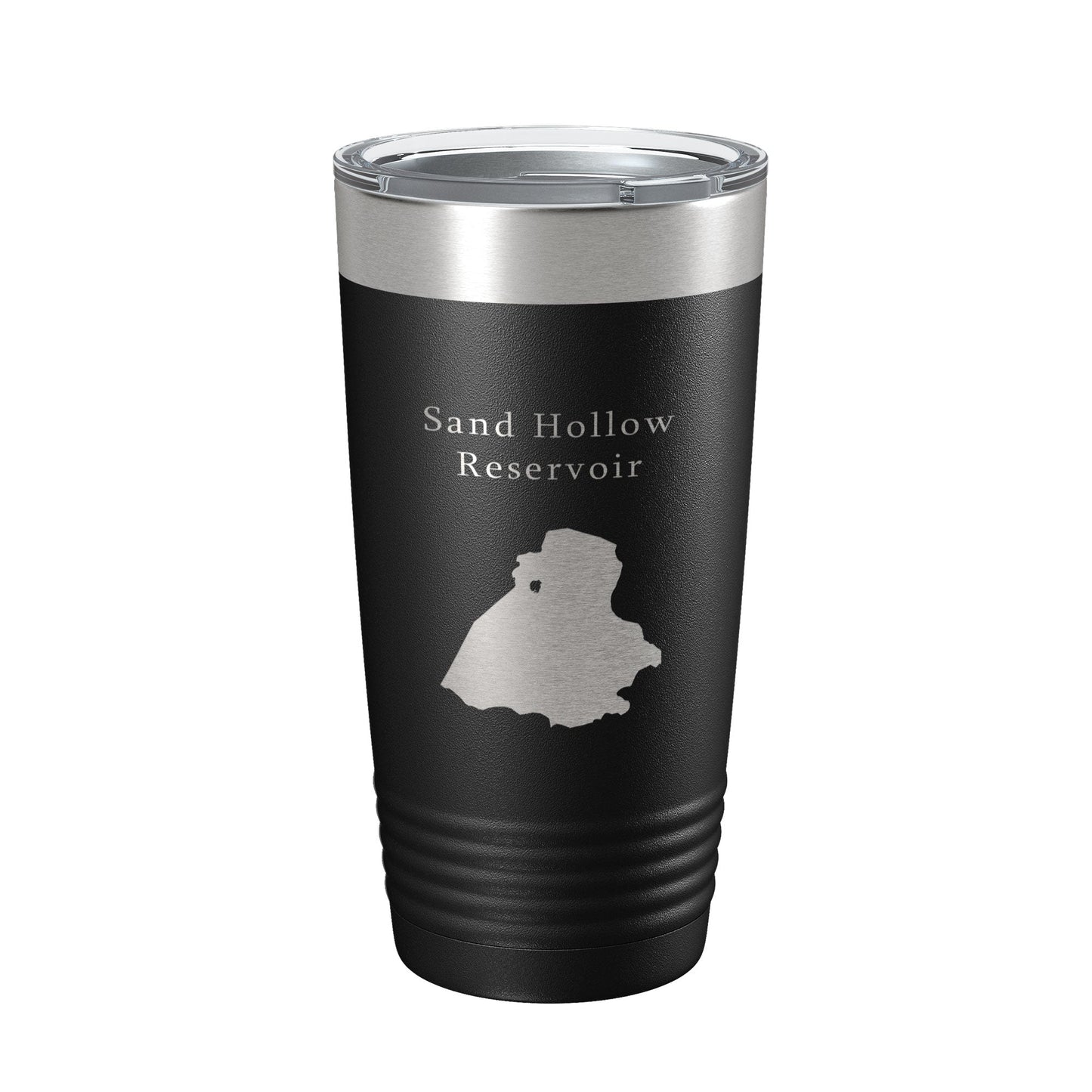 Sand Hollow Reservoir Tumbler Lake Map Travel Mug Insulated Laser Engraved Coffee Cup Utah 20 oz-0