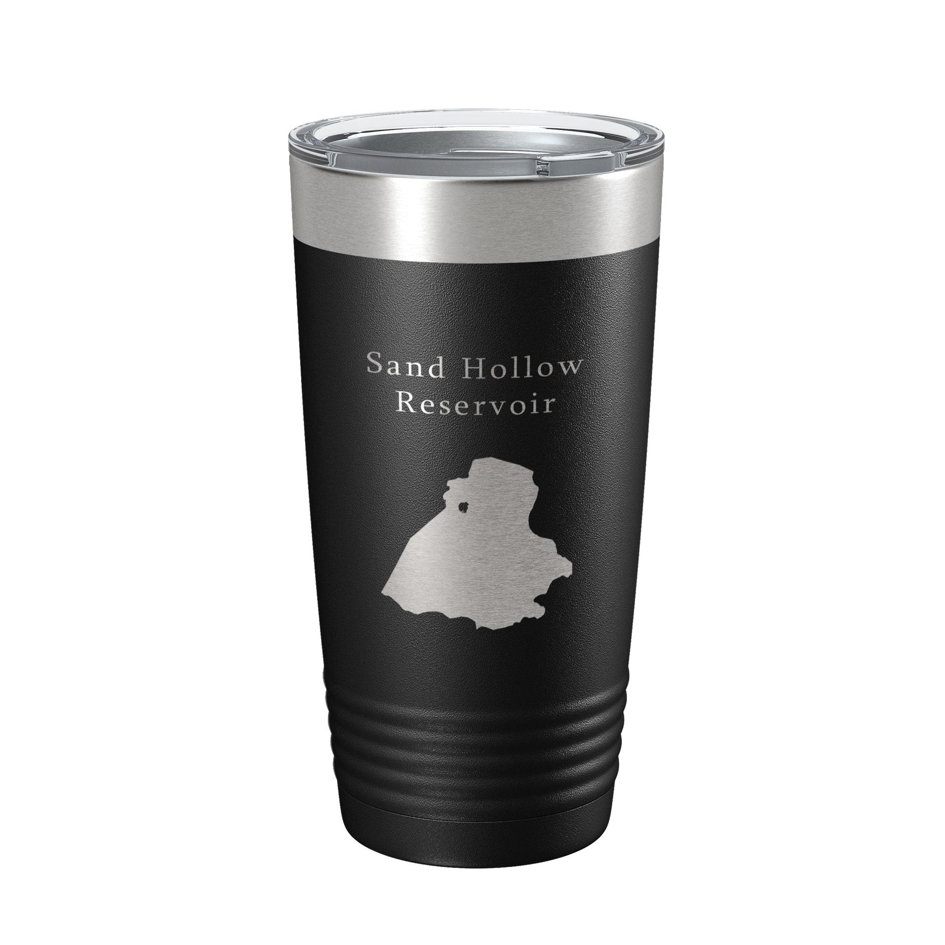 Sand Hollow Reservoir Tumbler Lake Map Travel Mug Insulated Laser Engraved Coffee Cup Utah 20 oz-0
