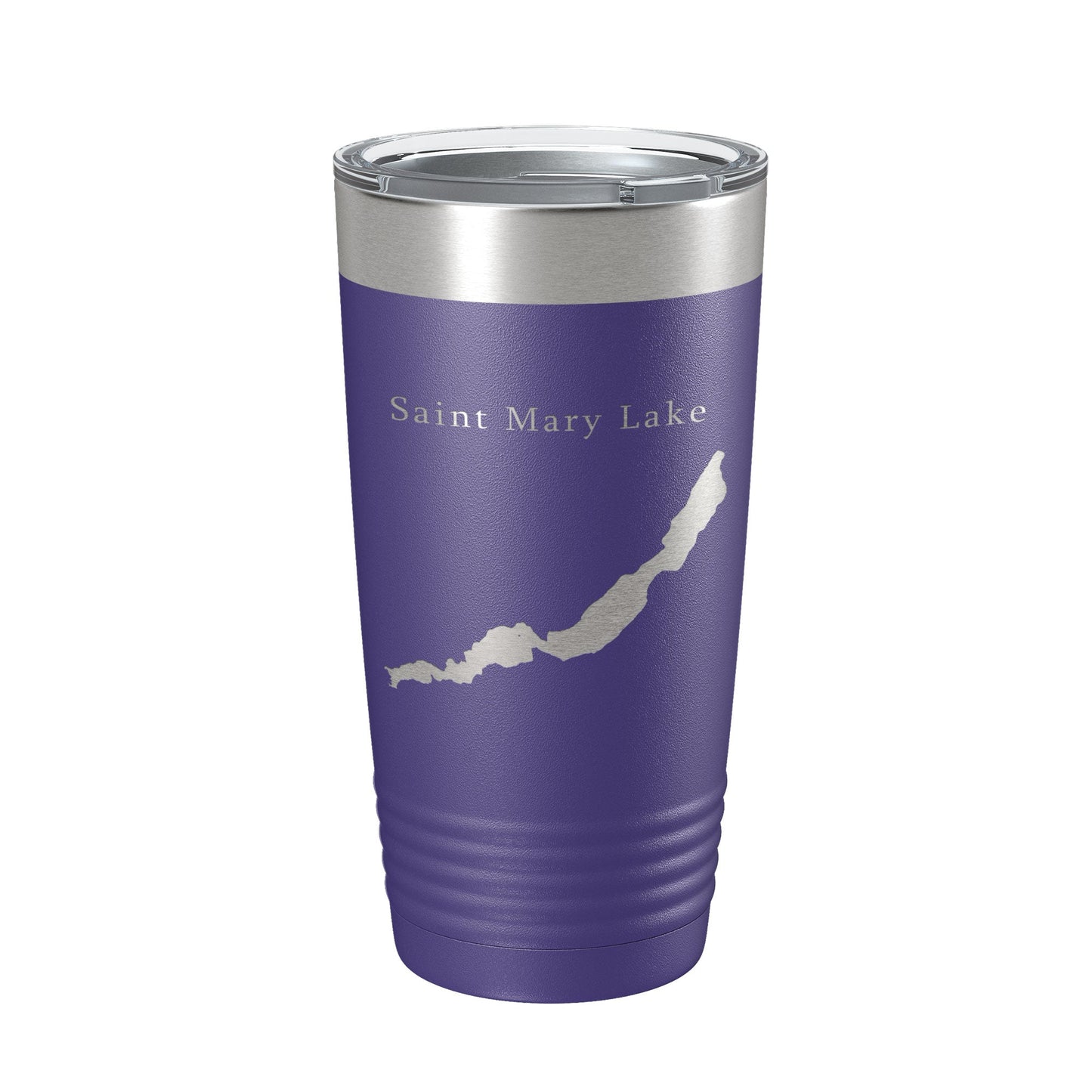 Saint Mary Lake Map Tumbler Travel Mug Insulated Laser Engraved Coffee Cup Glacier National Park Montana 20 oz-15