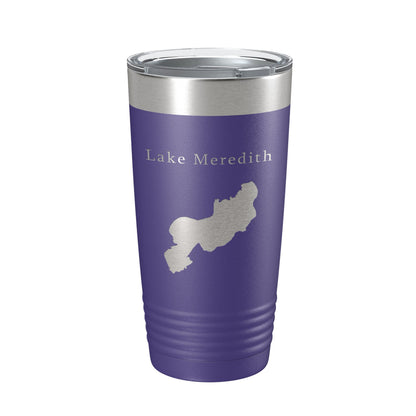 Lake Meredith Map Tumbler Travel Mug Insulated Laser Engraved Coffee Cup Colorado 20 oz-15