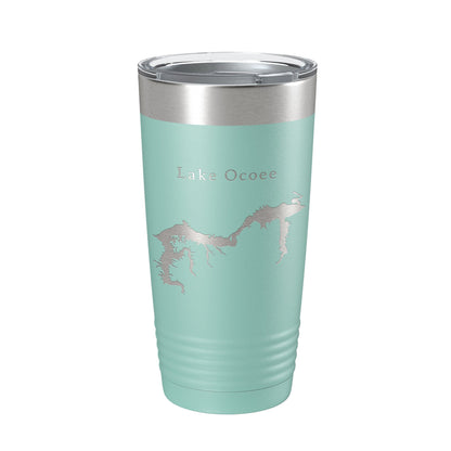 Lake Ocoee Map Tumbler Travel Mug Insulated Laser Engraved Coffee Cup Tennessee 20 oz-12