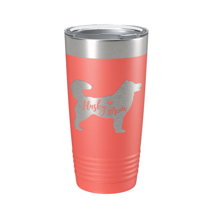 Husky Mom Tumbler Dog Travel Mug Gift Insulated Laser Engraved Coffee Cup 20 oz-20
