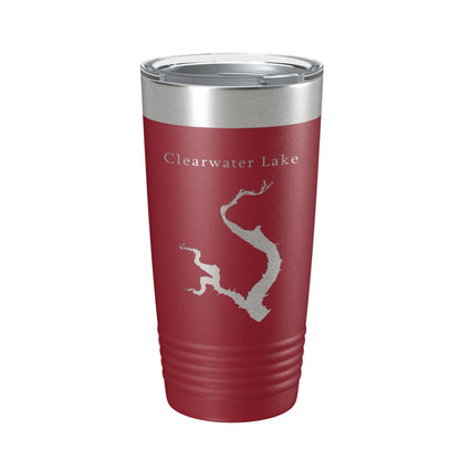 Clearwater Lake Map Tumbler Travel Mug Insulated Laser Engraved Coffee Cup Missouri 20 oz-18
