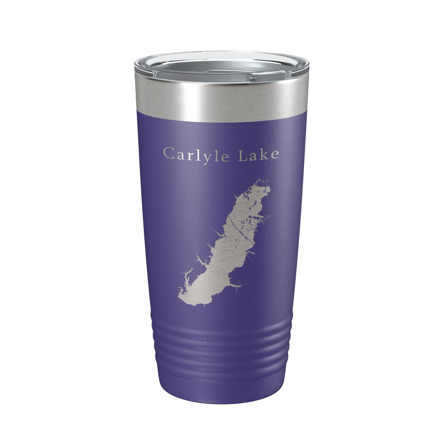 Carlyle Lake Map Tumbler Travel Mug Insulated Laser Engraved Coffee Cup Illinois 20 oz-15