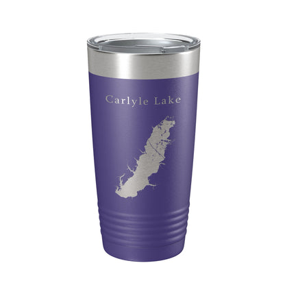 Carlyle Lake Map Tumbler Travel Mug Insulated Laser Engraved Coffee Cup Illinois 20 oz-15