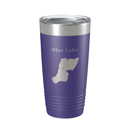 Blue Lake Map Tumbler Travel Mug Insulated Laser Engraved Coffee Cup Colorado 20 oz-15