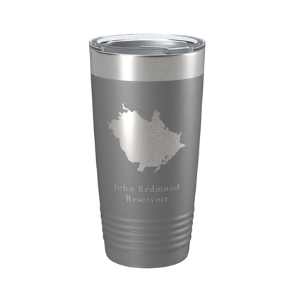 John Redmond Reservoir Tumbler Lake Map Travel Mug Insulated Laser Engraved Coffee Cup Kansas 20 oz-16