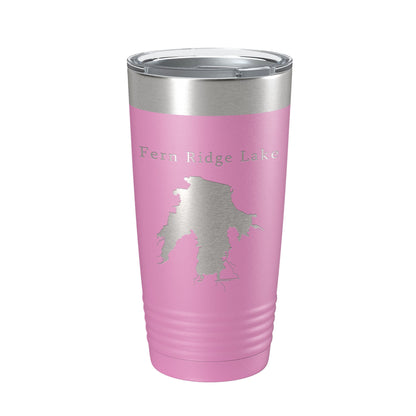 Fern Ridge Lake Map Tumbler Travel Mug Insulated Laser Engraved Coffee Cup Oregon 20 oz-14
