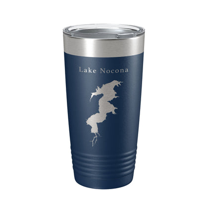 Lake Nocona Map Tumbler Travel Mug Insulated Laser Engraved Coffee Cup Texas 20 oz-2