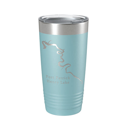 Fort Patrick Henry Lake Map Tumbler Travel Mug Insulated Laser Engraved Coffee Cup Tennessee 20 oz-13