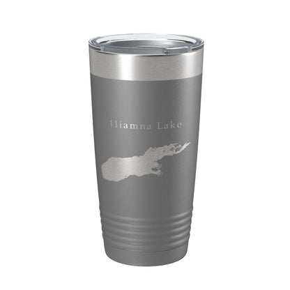 Iliamna Lake Map Tumbler Travel Mug Insulated Laser Engraved Coffee Cup Alaska 20 oz-16