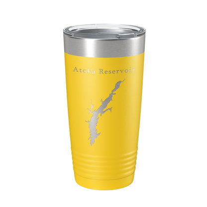 Atoka Reservoir Tumbler Lake Map Travel Mug Insulated Laser Engraved Coffee Cup Oklahoma 20 oz-19