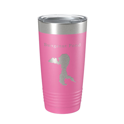 Bunganut Pond Tumbler Lake Map Travel Mug Insulated Laser Engraved Coffee Cup Maine 20 oz-11