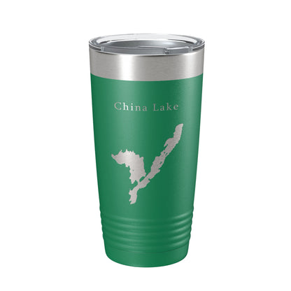 China Lake Map Tumbler Travel Mug Insulated Laser Engraved Coffee Cup Maine 20 oz-9