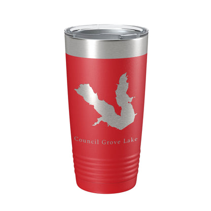 Council Grove Lake Map Tumbler Travel Mug Insulated Laser Engraved Coffee Cup Kansas 20 oz-10