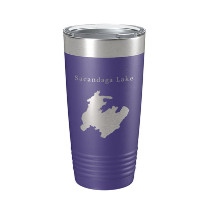 Sacandaga Lake Map Tumbler Travel Mug Insulated Laser Engraved Coffee Cup New York 20 oz-15