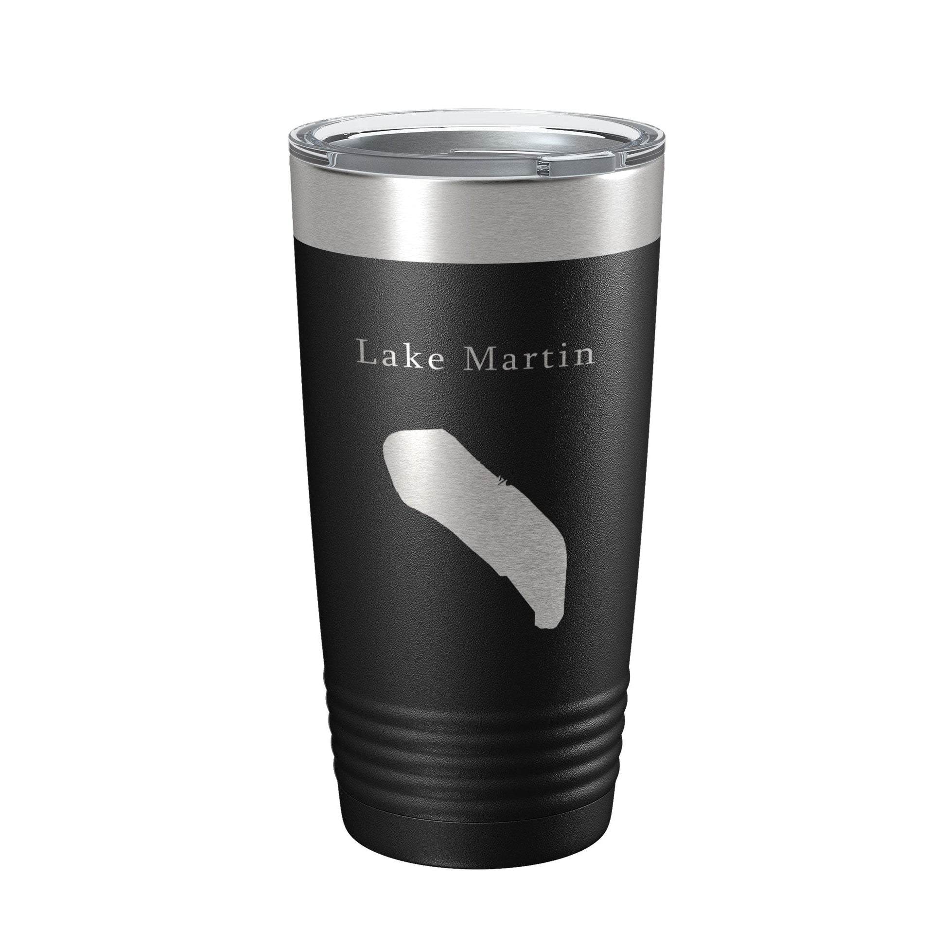 Lake Martin Map Tumbler Travel Mug Insulated Laser Engraved Coffee Cup Louisiana 20 oz-0
