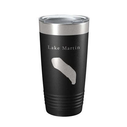 Lake Martin Map Tumbler Travel Mug Insulated Laser Engraved Coffee Cup Louisiana 20 oz-0