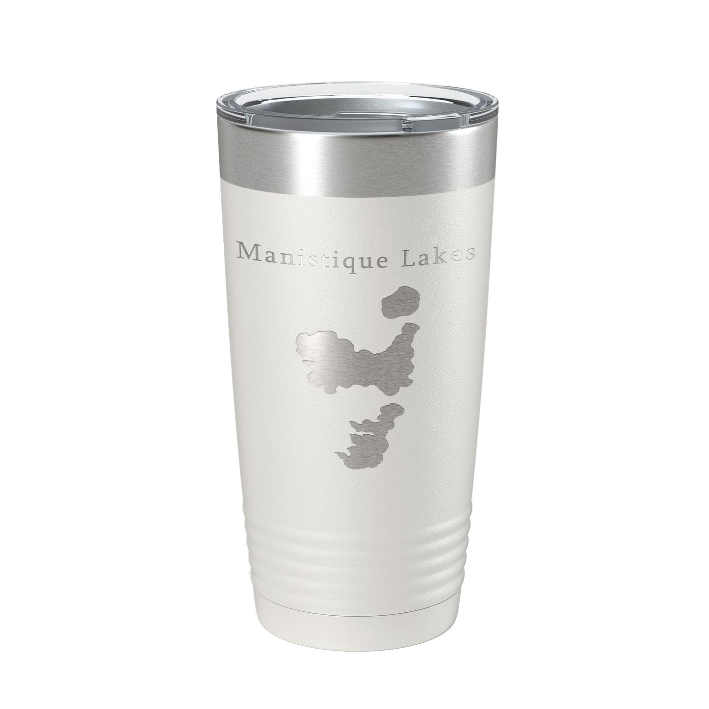 Manistique Lakes Map Tumbler Travel Mug Insulated Laser Engraved Coffee Cup Michigan 20 oz-1
