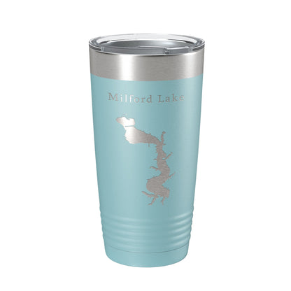 Milford Lake Map Tumbler Travel Mug Insulated Laser Engraved Coffee Cup Kansas 20 oz-13