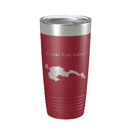 Great East Lake Map Tumbler Travel Mug Insulated Laser Engraved Coffee Cup Maine New Hampshire 20 oz-18