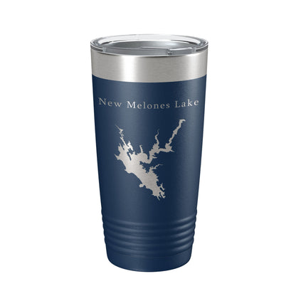 New Melones Lake Map Tumbler Travel Mug Insulated Laser Engraved Coffee Cup California 20 oz-8