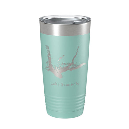 Lake Seminole Map Tumbler Travel Mug Insulated Laser Engraved Coffee Cup Georgia Florida 20 oz-12